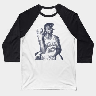 Michael Jordan Cigar Baseball T-Shirt